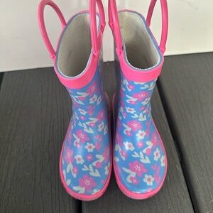 Peppa Pig Kids Floral Rain Boots - Pink and Blue